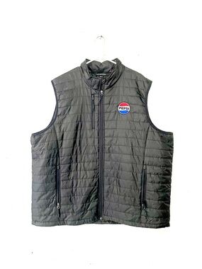 Port Authority Pepsi Logo Black Quilter Puffer Vest Size 4XL